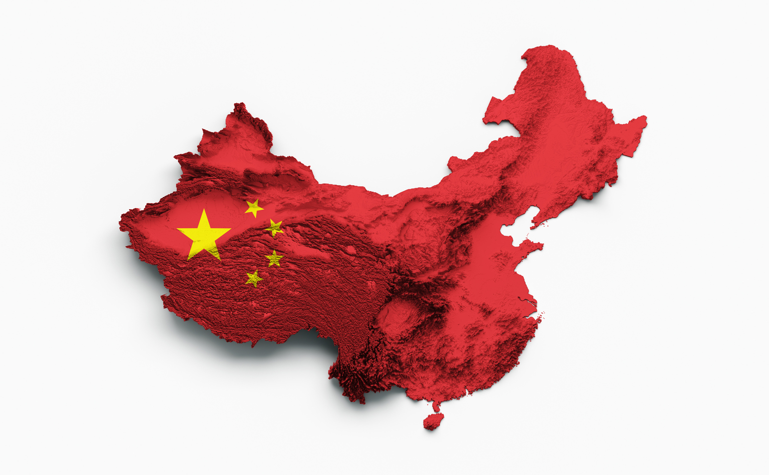 China flag map