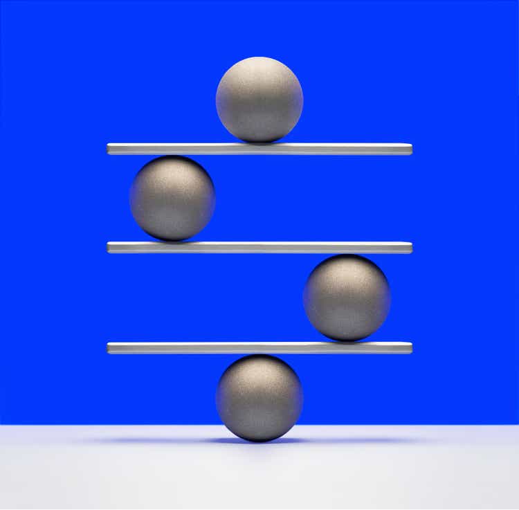 Balance concept with balls
