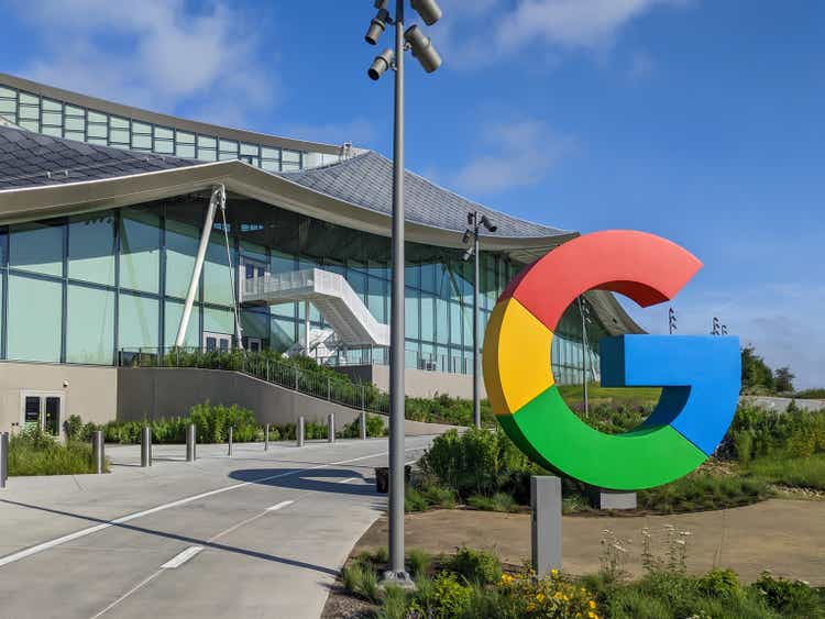 The new building in Google Bay View campus in Mountain View, California.