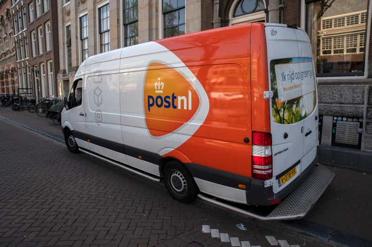 Side View Post.nl Van At Amsterdam The Netherlands