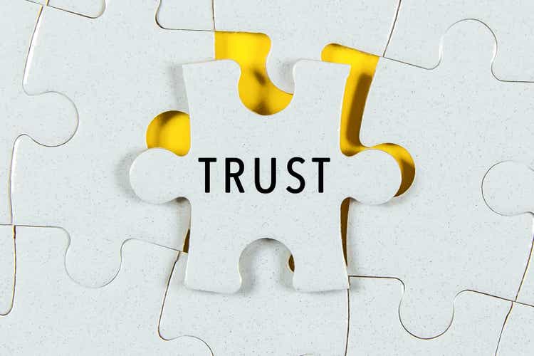 Trust word on a Jigsaw Puzzle