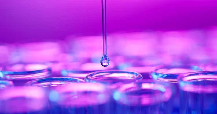 pipette dripping down