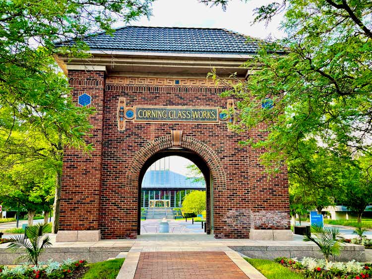 "Corning Glass Works" Arch at Corning World Headquarters