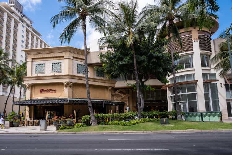 The Cheesecake Factory along Kalakaua Avenue