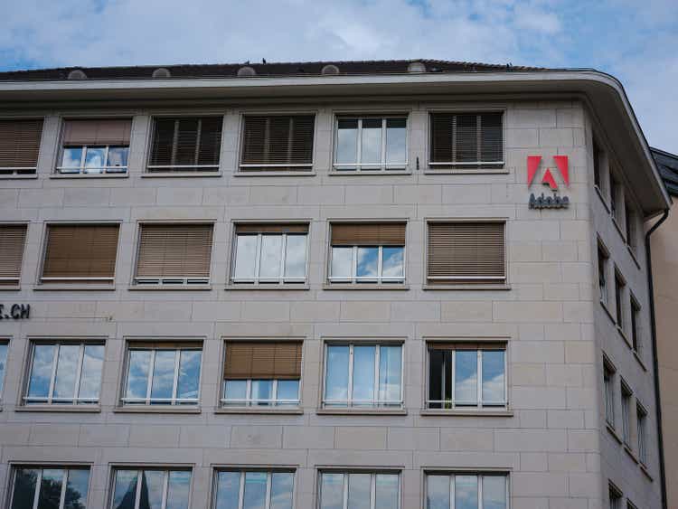 Adobe Logo on side of Building.
