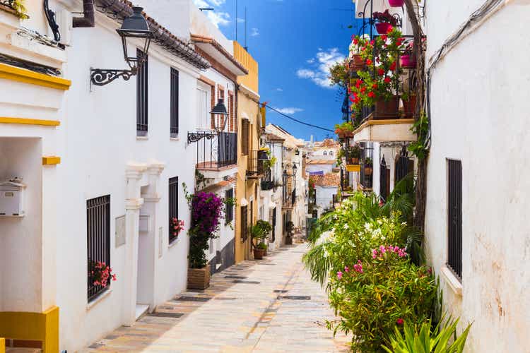 Street in Marbella, province of Malaga, Spain