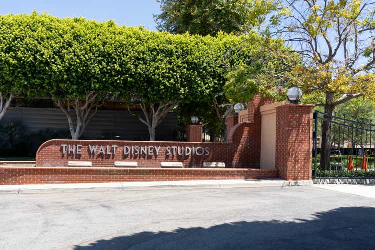 Walt Disney Studios sign is shown at its headquarters in Burbank, California, USA.
