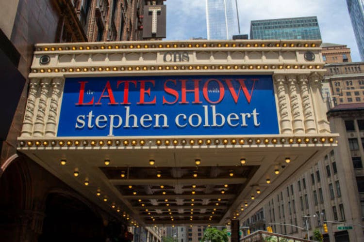 Daytime cityscape view of the Ed Sullivan Theater