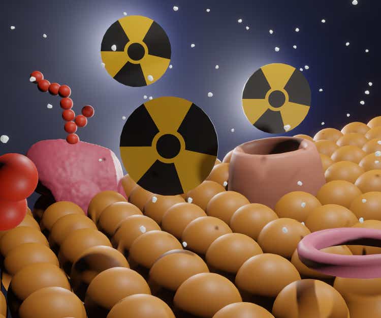 Theranostic radiopharmaceuticals. A radionuclide is combined with a targeting or Binding molecule