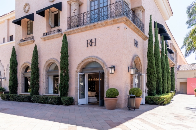 A RH store is shown in Newport Beach, CA, USA.