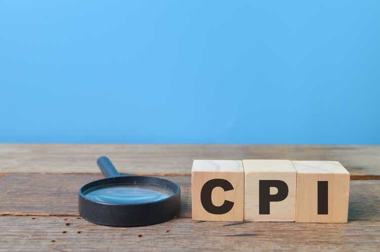 Wooden blocks with text CPI stands for Customer Price Index