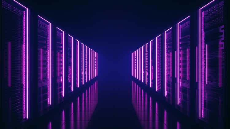 Futuristic Data Center Server Room