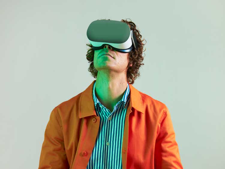 Man using Virtual Reality Headset