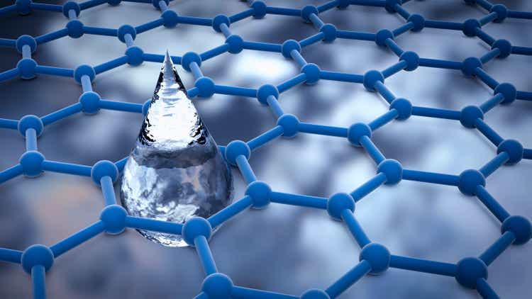 Graphene water filter, 3D illustration