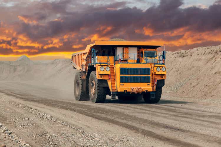 Large quarry dump truck