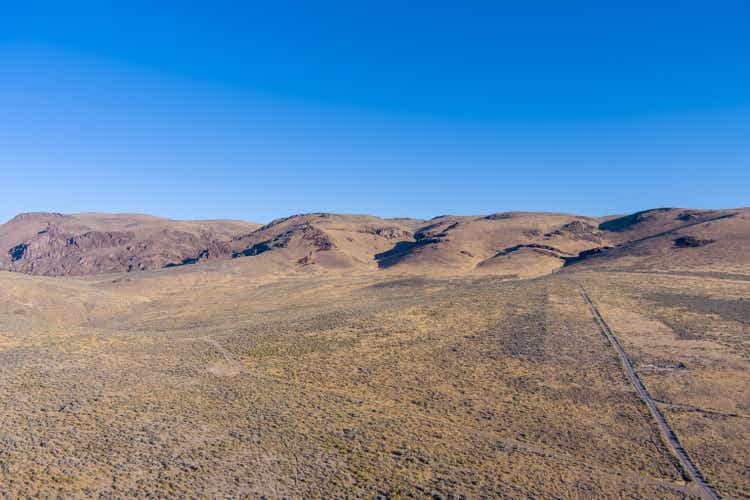 Aerial Nevada desert at Thacker Pass