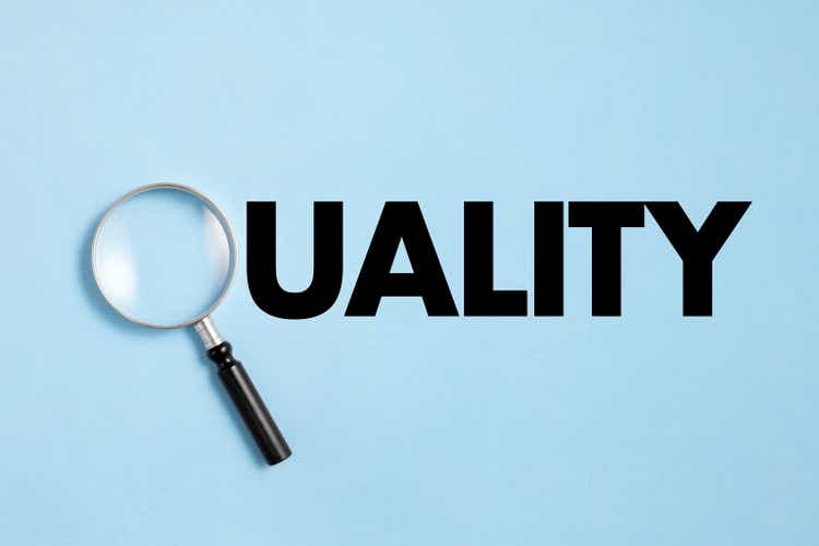 Quality Word with Magnifying Glass