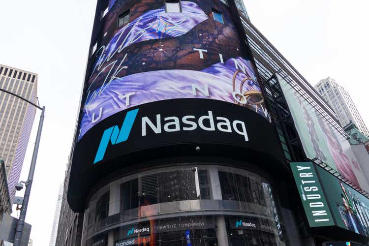 The NASDAQ Stock Exchange headquarters in New York, USA on August 18, 2022.