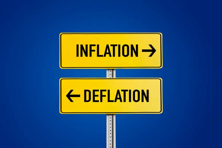 Inflation Deflation Road Sign
