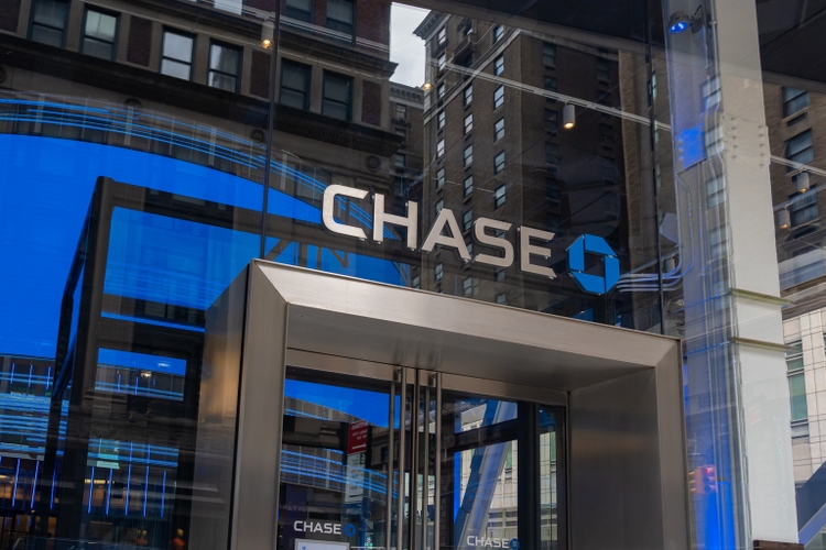 A Chase Bank branch in New York City, NY, USA.