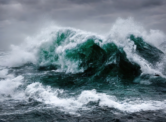 raging sea
