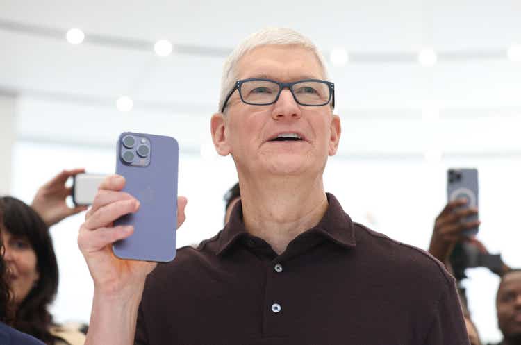 Apple holds a new product launch event at its headquarters