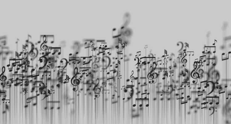 Music background design. Musical writing notes