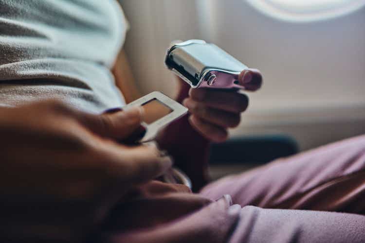 Fastening seatbelt in a plane!