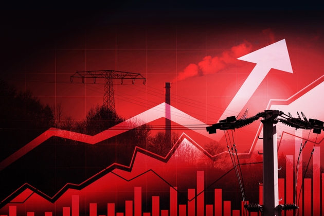concept of the energy crisis and the increasing demand for electricity and gas energy industry