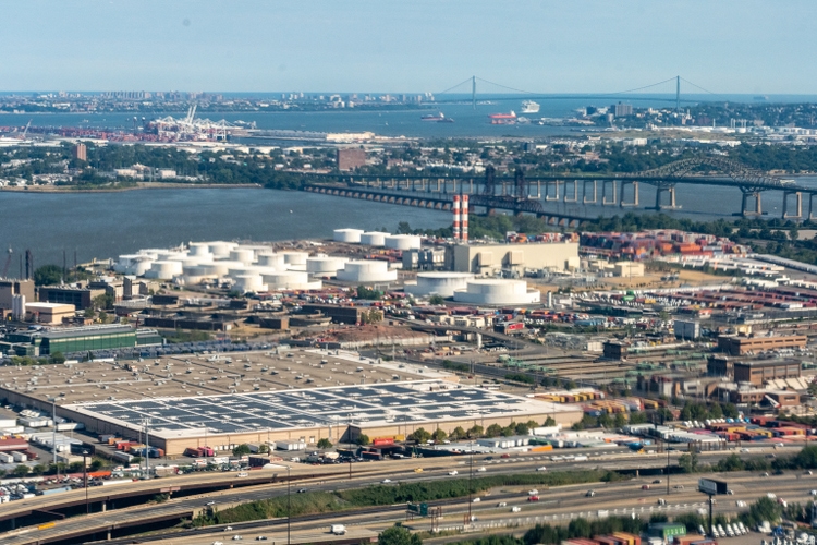 Aerial view of Oil Terminal in New Jersey