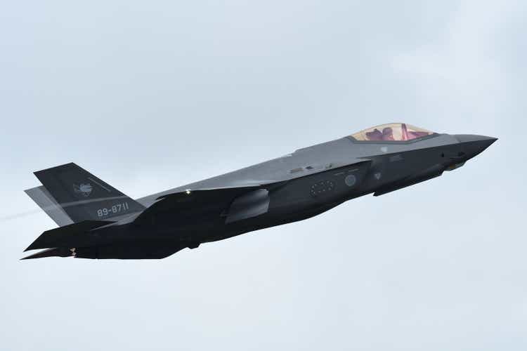 Japan Air Self-Defense Force Lockheed Martin F-35A Lightning II stealth multirole fighter.