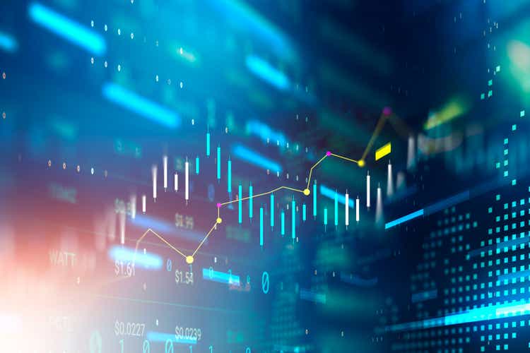 Digitally Generated Currency and Exchange Stock Chart for Finance and Economy Based Computer Software and Coding Display