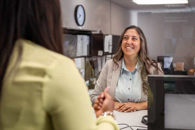 Outstanding customer service at a bank
