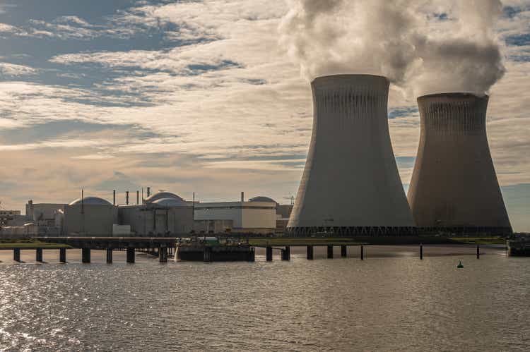 Closeup on Doel Nuclear Power plant, Amtwerpen, Belgium