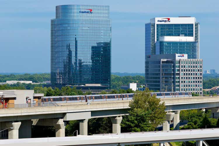 Metro Silver Line Train and Capital One Financial Corporation Headquarters, McLean, Virginia (<a href='https://seekingalpha.com/symbol/USA' _fcksavedurl='https://seekingalpha.com/symbol/USA' title='Liberty All-Star Equity Fund'>USA</a>)