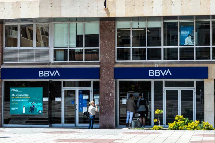 Banco Bilbao Vizcaya Argentaria or BBVA in Tortosa, Spain
