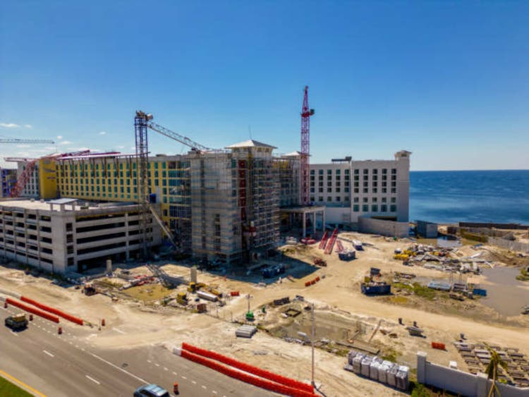 Sunseeker Resort Charlotte Harbor crane collapse from Hurricane Ian heavy winds