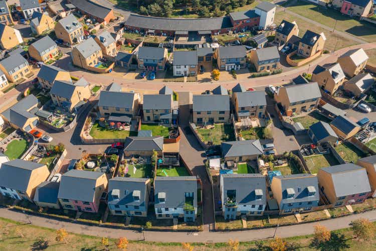 Drone view of a new residential complex