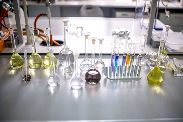 Laboratory equipment seen during research in pharmaceutical industry