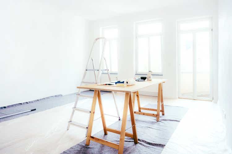 Living room under renovation