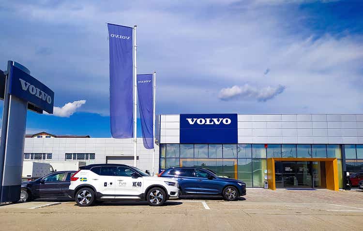 Exterior view of Volvo dealership