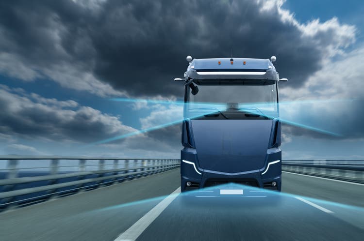Machine vision system of an autonomous truck.