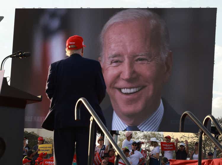 Former President Donald Trump Rallies For Marco Rubio In Florida