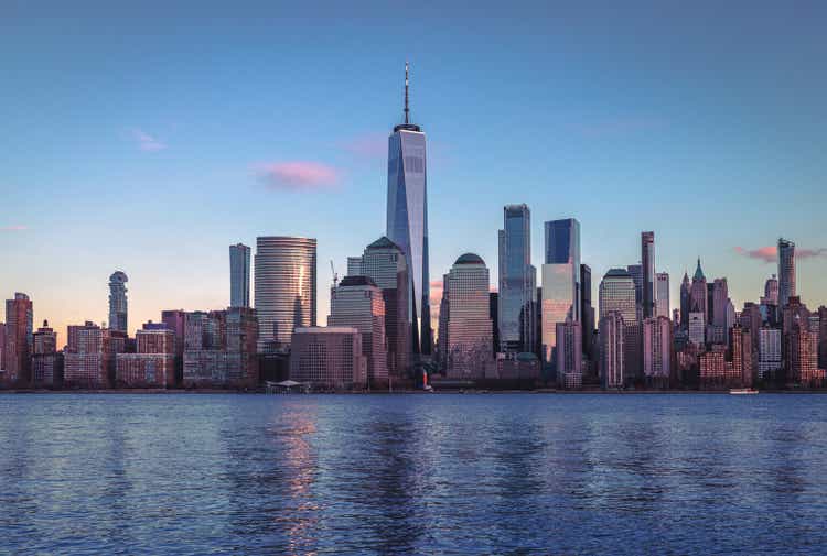 Freedom Tower and Lower Manhattan from New Jersey