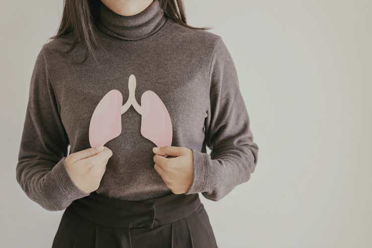 Woman hands holding lung, world tuberculosis day, world no tobacco day, lung cancer, Pneumonia day, copd, ,organ donation concept