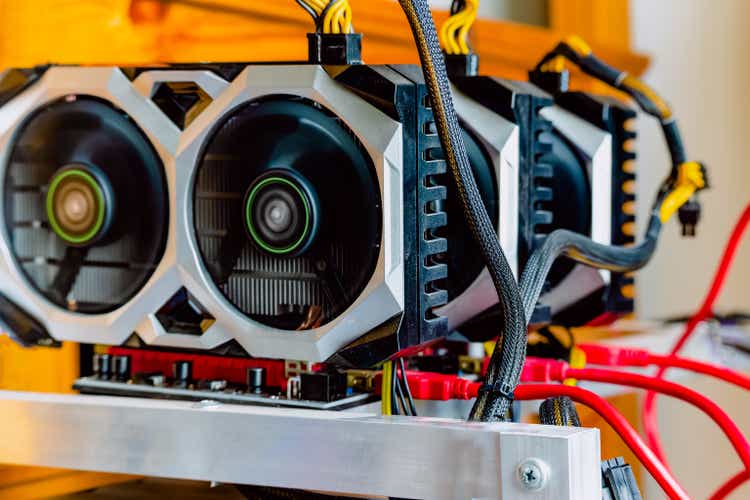 Cryptocurrency bitcoin ethereum altcoin graphic card miner mining rig
