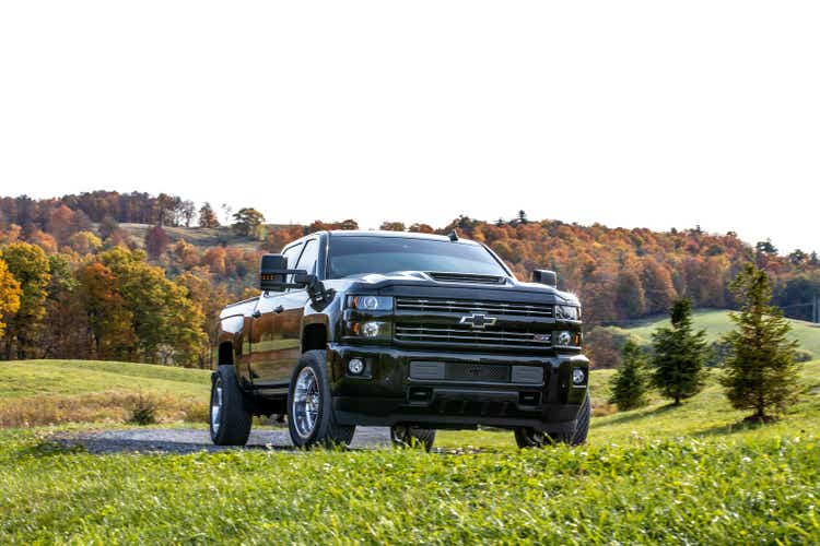 Black Chevrolet Silverado pickup truck