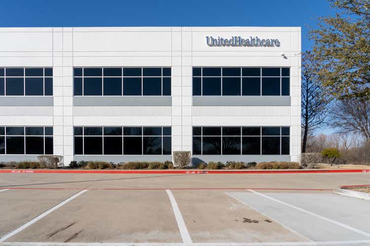 UnitedHealthcare office building in Irving, Texas, USA.