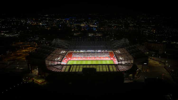 Manchester United Old Trafford at Night