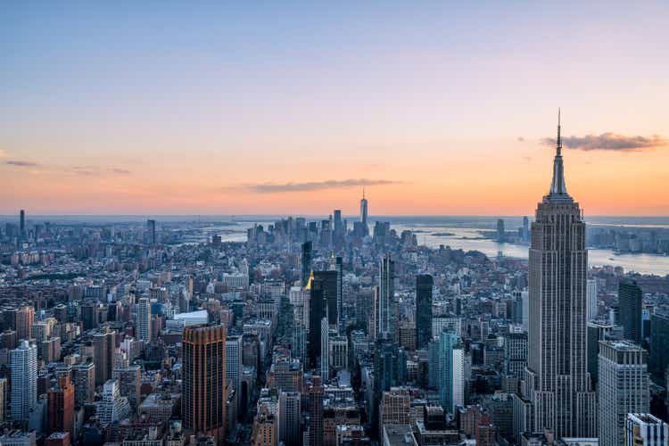 NYC Cityscape at Sunset